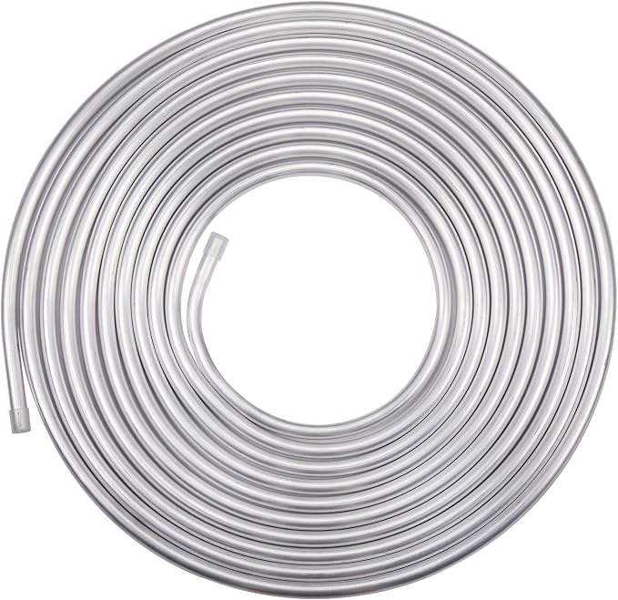 1/2" OD Aluminum Hard Fuel Line Hardline Tube Tubing Coil 16 Feet Roll by Podavelle