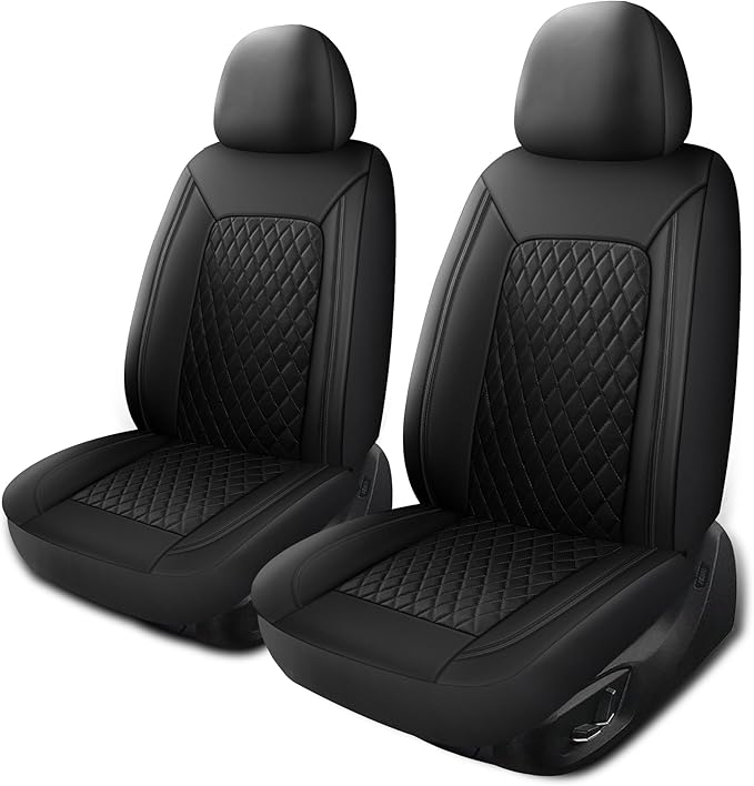 Car Seat Cover, Breathable and Waterproof Leather Seat Covers, Luxury PU by HChengkikz