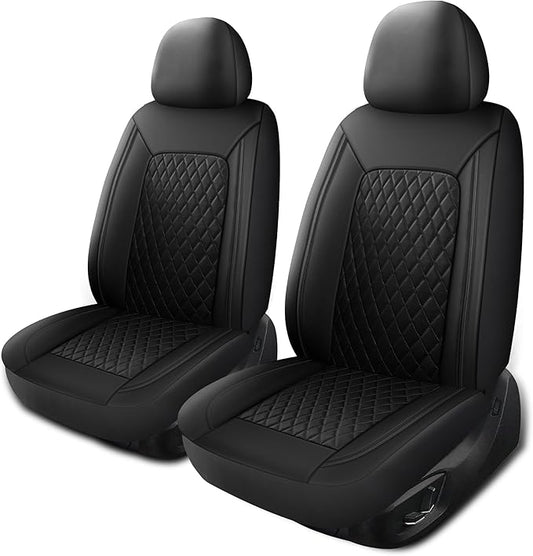 Car Seat Cover, Breathable and Waterproof Leather Seat Covers, Luxury PU by HChengkikz