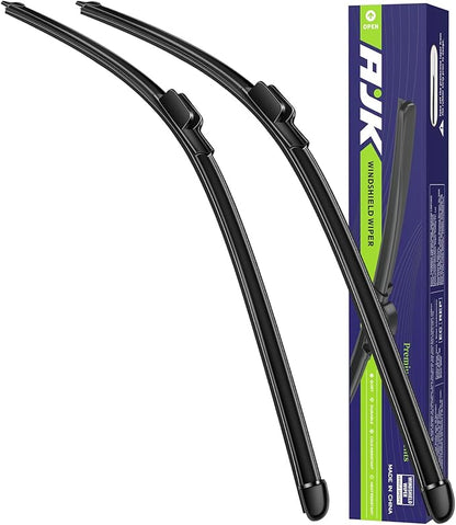 AJK 26 and 17 inch Wiper Blades, Premium All Season 2 Pack Driver Side by AJK