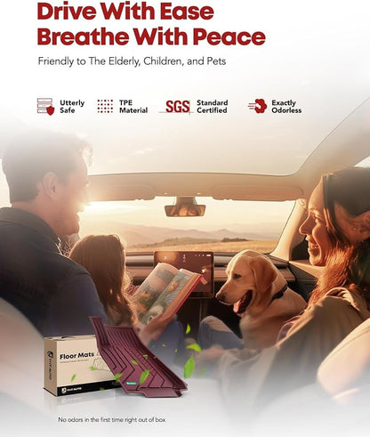 YHTAUTO Custom Fit Red Car Floor Mats - Image 4