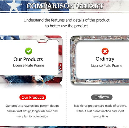 American Flag Eagle License Plate Frames - Image 4