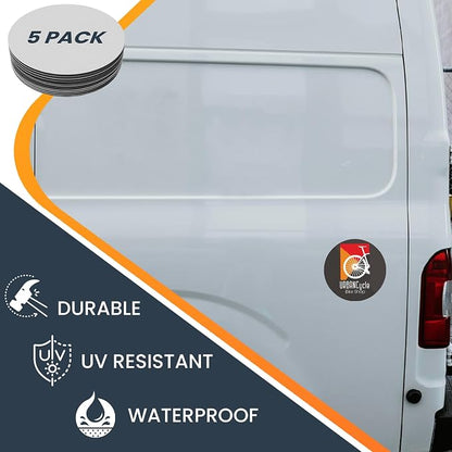 Magnet Me Up Customizable 30 Mil Round Magnet- 5”, 5 PK Weatherproof Car Magnet - Image 4