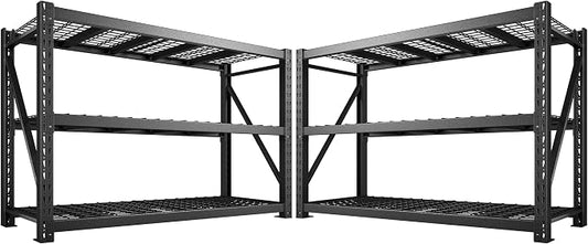 Bepatio 77" W Garage Shelving Heavy Duty, Ultra Wide Storage Shelves 3 Tier by Bepatio