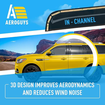 Extra Durable Window Deflectors in-Channel Window Visors Rain Guards Fit - Image 5
