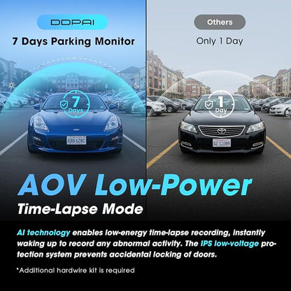 DDPAI Dash Cam Front and Rear, 4K + 1080P Dash Camera - Image 5