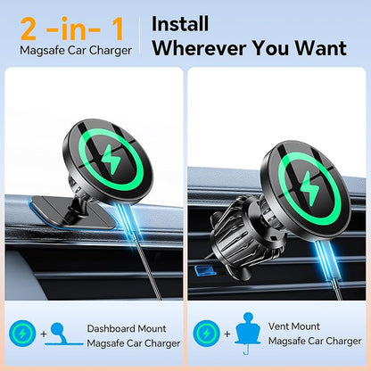 Kaistyle for MagSafe Car Mount Charger【Stronger Magnets】 iPhone Magnetic - Image 2