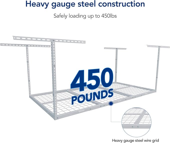 FLEXIMOUNTS 3x6 Overhead Garage Storage Adjustable Ceiling Rack 72" Length x - Image 4