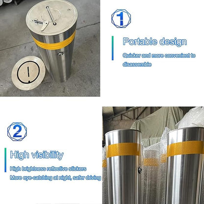 Steel Safety Bollard Post, Driveway Parking Interceptor Bollard, Crash Column - Image 4