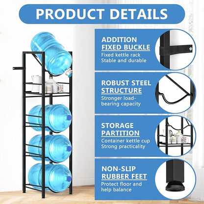 2-In-1 5 Gallon Water Jug Holder, 5 Tier Water Jug Stand Holder - Image 7