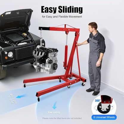 Folding Engine Hoist 1 Ton Engine Crane Lift - Image 2