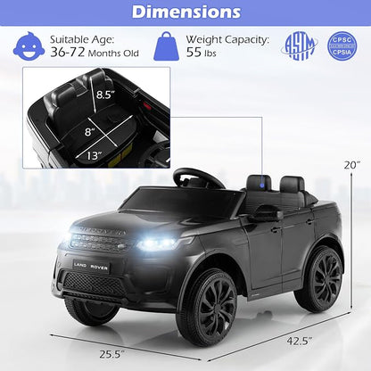 Costzon 12V Kids Ride On Car, Licensed Land Rover Electric Vehicle w/Remote - Image 6