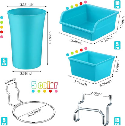 Yookeer 20 Pcs Pegboard Bins and Cups - Image 2