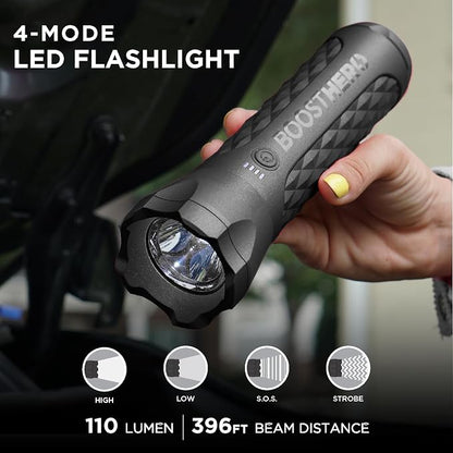 BoostHero Portable Car Battery Jump Starter, 000mAh Power Bank, LED Flashlight - Image 3