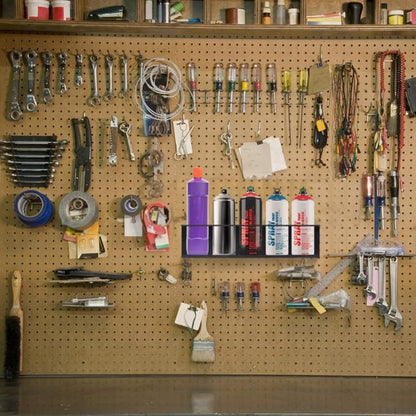 Touri 6 Pack Spray Can Holder for Garage and Workspace, Wall-Mounted Steel - Image 5