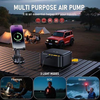 NEXPOW Tire Inflator Portable Air Compressor, 180 PSI Cordless Air Pump - Image 7