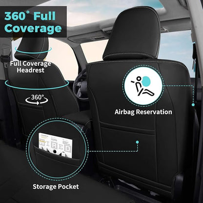 Seat Covers for Toyota 4Runner 2011-2024, Faux Leather Car Seat Cover Full Set - Image 2