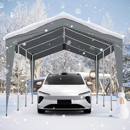VINGLI 12x20 Carport Canopy Portable Garage, Car Canopy Heavy Duty Car Tent - Image 2