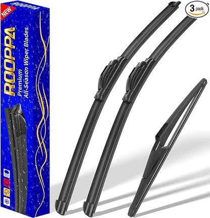 3 wipers Replacement for 2018-2023 Nissan Kicks, Windshield Wiper Blades by ROOPPA