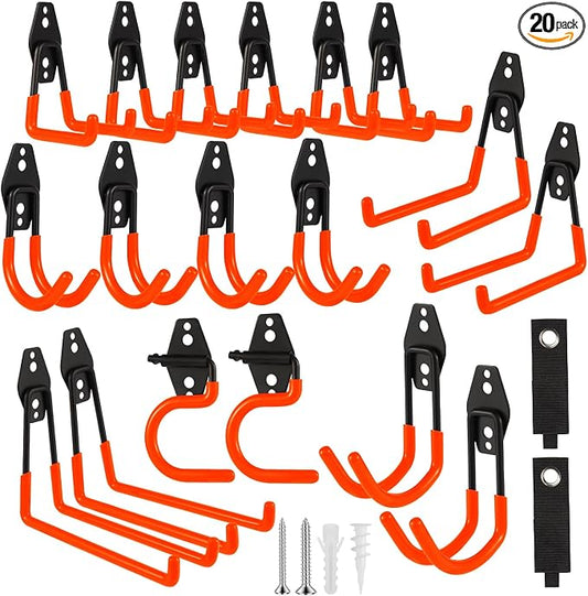 Garage Hook Heavy Duty Wall Storage Hangers, 20 Pack Garage Storage Hooks Steel by Unknown