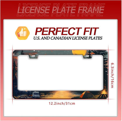 Camping License Plate Frame Personalized Forest License Plate Frames Funny Auto - Image 7