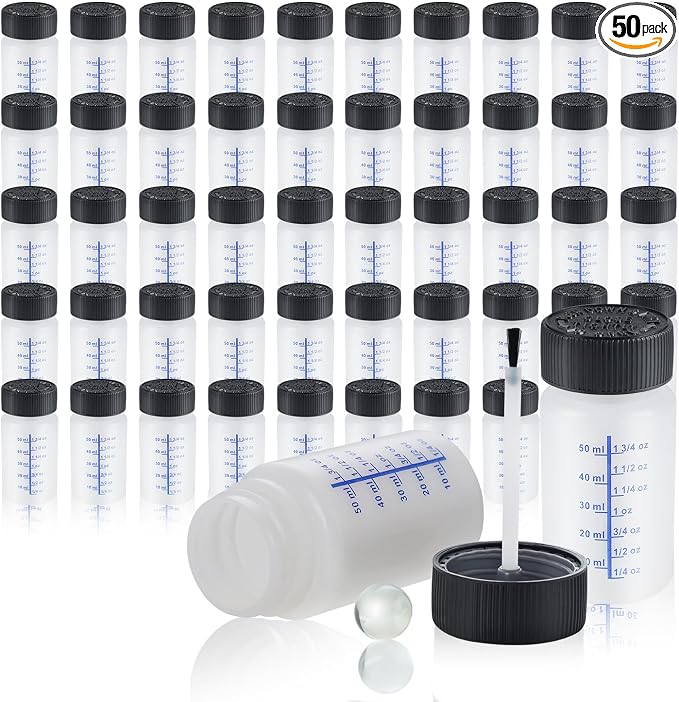 Lichamp Touch Up Paint Container, 50-Piece 2 oz Paint Touch Up Bottles by Lichamp