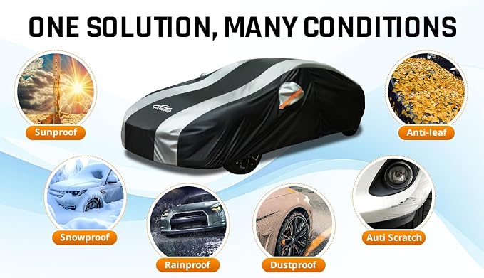 Small Car Cover Waterproof All Weather Protection - Image 5