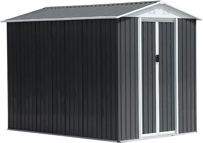 6x9 FT Outdoor Storage Shed, Metal Garden Shed - Image 4