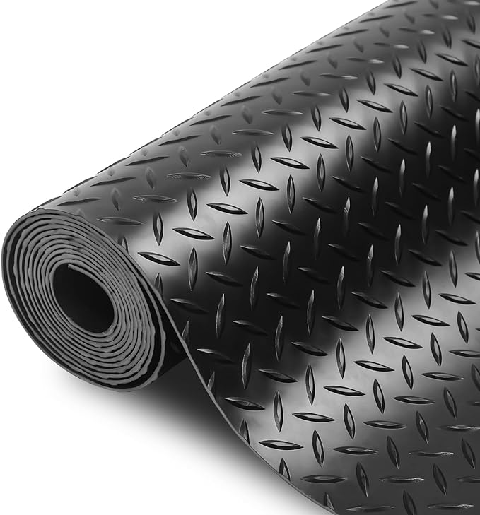 SEAL 6 x 15 Ft Premium Garage Floor Mat, Solid 2.8mm Thickened Black Commercial by SEAL