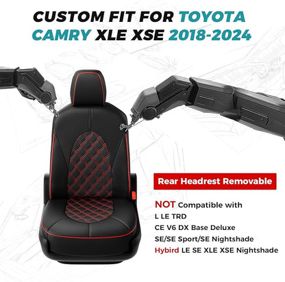 for Toyota Camry Seat Covers XLE XSE V6 2018 2019 2020 2021 2022 2023 2024 - Image 2