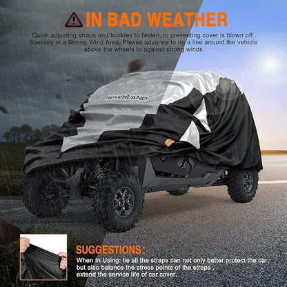 Neverland UTV Cover Waterproof 300D Heavy Duty 2-3 Seater/4-6 Seater 4 Door - Image 7