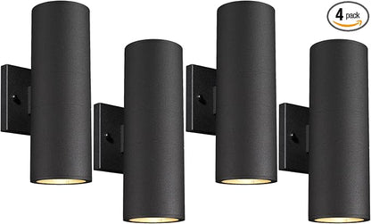 Ken & Ricky Outdoor Light Fixture, Modern Outdoor Sconce Wall Lights, Cylinder by KenRicky