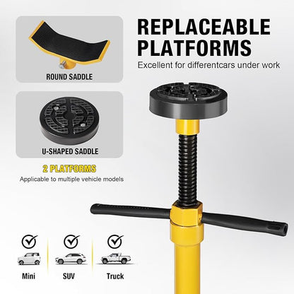 YELLOW JACKET Underhoist Support Stand 3/4 Ton Capacity Lifting from 52.8" to - Image 5