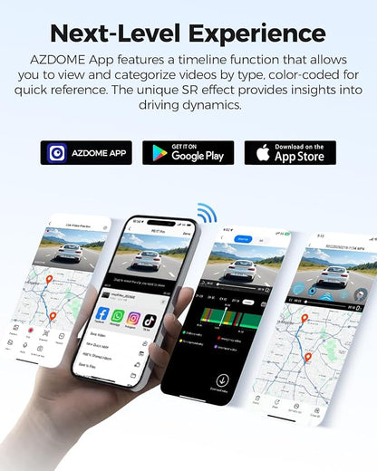 AZDOME PG17 Pro Mirror Dash Cam Front and Rear - Image 5