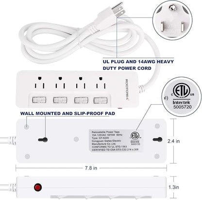 Appliance Extension Cord with Individual Switches on Off - 6 FT - Image 7