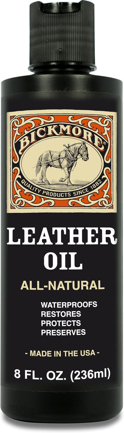 Leather Oil Leather Conditioner 8oz | Waterproofs, and Restores Boots, and All by Bickmore