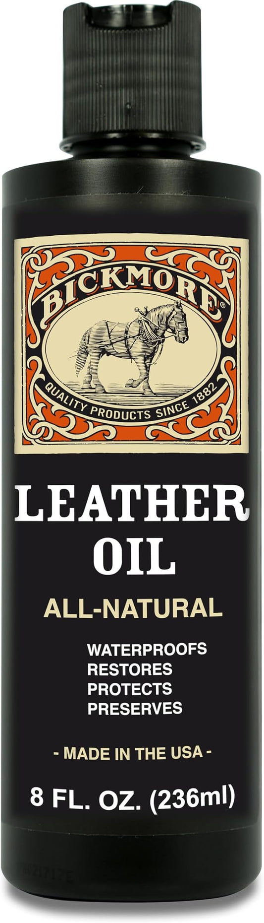 Leather Oil Leather Conditioner 8oz | Waterproofs, and Restores Boots, and All by Bickmore