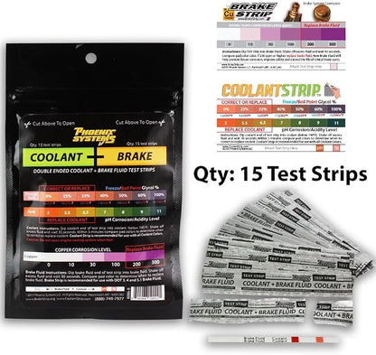 Phoenix Systems 8006-B Double-Ended Brake Fluid + Coolant Test Strips, 1 Pack - Image 2