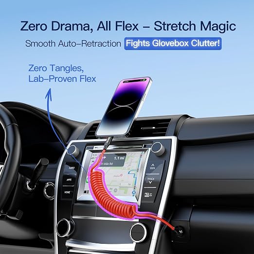 AGVEE 2 Pack 3ft Coiled Short USB to Lightning Charging Cable 3A Fast Charger - Image 3