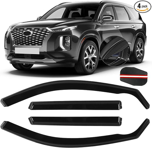 in-Channel Rain Guards Fit for Hyundai Palisade 2021 2022 2023 2024, Durable by CHYKORLA