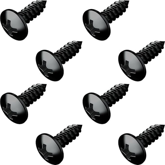 Black Oxide Stainless Steel License Plate Screws by PrimeAve