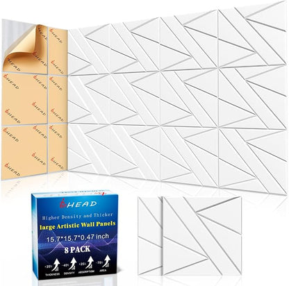 8 Pack Self-Adhesive Soundproof Wall Panels, 15.7 x 15.7 x 0.47 in Sound Proof by Staytunedforournewproduct