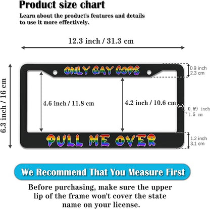 License Plate Frames Black and White Automotive Exterior Accessories Only Gay - Image 2