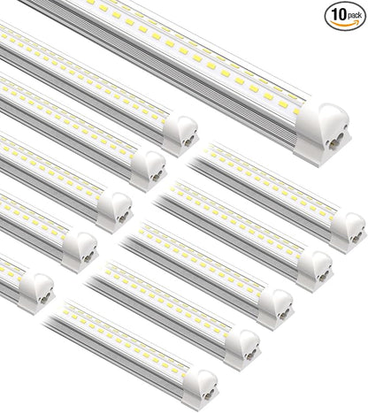 8FT LED Shop Light Fixture, 100W 15000LM 6500K, V Shape Linkable T8 Tube Lights by YAOJIN