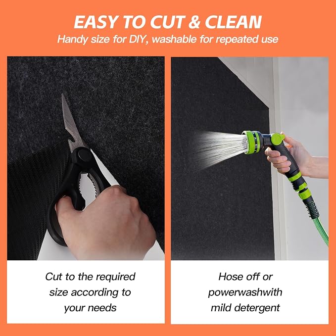 7.6'x 19' Garage Floor Mat & Oil Spill Mat, Heavy Duty Under Car Mat - Image 5