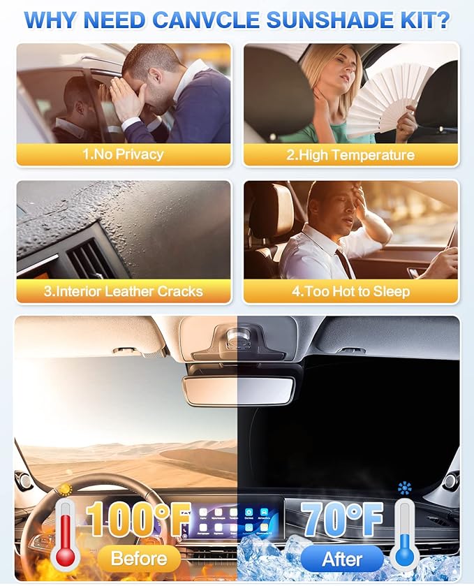Windshield Sun Shade for 2019-2025 2026 Chevrolet/Chevy Blazer Accessories Side - Image 3