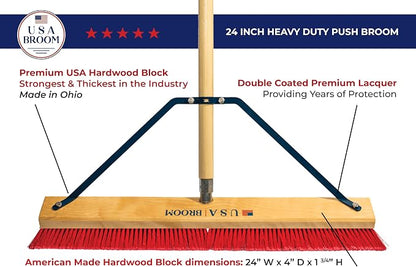 24" Everyday Sweep Indoor/Outdoor Push Broom - Image 3