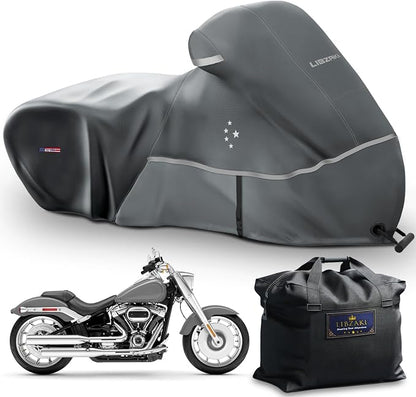 Motorcycle Cover LI LIBZAKI 600D Heavy Duty Storage All Season Universal by LILIBZAKI