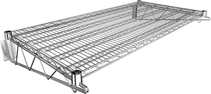 24" x 48" Chrome Wire Wall Mount Shelf by Krollen+Industrial