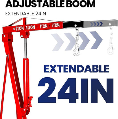2 Ton Engine Hoist, Carbon Steel Cherry Picker Engine Hoist - Image 3